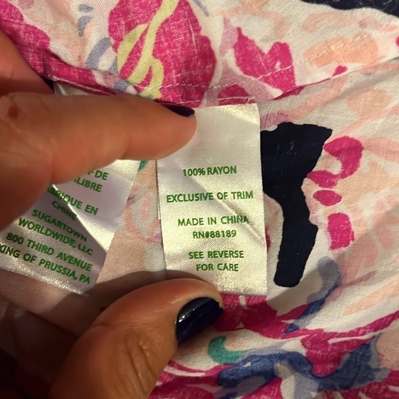 Lilly Pulitzer Alanna Cold Shoulder Top - Tipping Point Navy - Picture 7 of 8